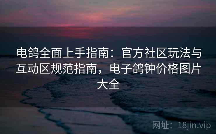 电鸽全面上手指南：官方社区玩法与互动区规范指南，电子鸽钟价格图片大全