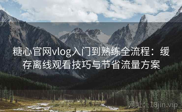 糖心官网vlog入门到熟练全流程：缓存离线观看技巧与节省流量方案  第2张