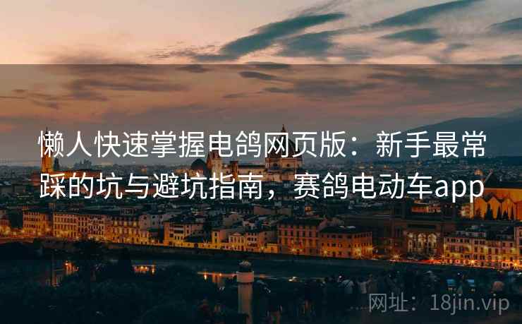 懒人快速掌握电鸽网页版：新手最常踩的坑与避坑指南，赛鸽电动车app