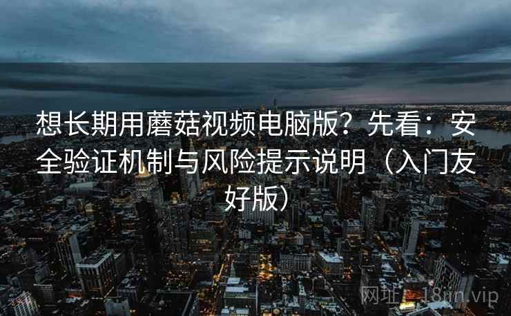 想长期用蘑菇视频电脑版?先看:安全验证机制与风险提示说明(入门友好版)