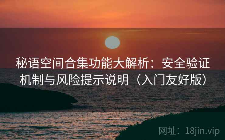 秘语空间合集功能大解析：安全验证机制与风险提示说明（入门友好版）