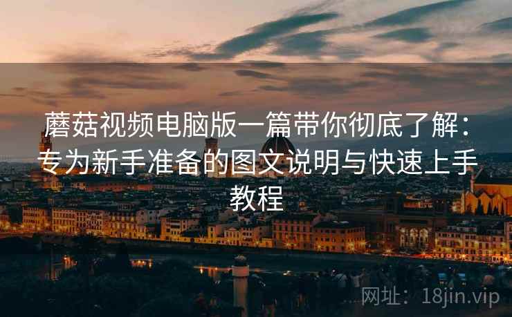 蘑菇视频电脑版一篇带你彻底了解:专为新手准备的图文说明与快速上手教程