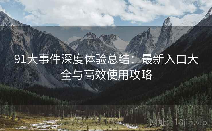 91大事件深度体验总结:最新入口大全与高效使用攻略