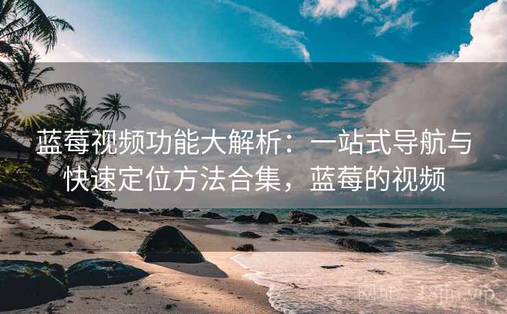 蓝莓视频功能大解析:一站式导航与快速定位方法合集,蓝莓的视频